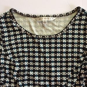 Max Studio Dress- Knee Length Black Flower Small